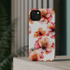 Floral Magnetic Phone Case, Stylish Flower Phone Cover, Durable Magnetic Tough Case, Trendy Floral Design Case, Perfect Gift for Her