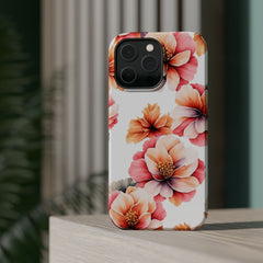Floral Magnetic Phone Case, Stylish Flower Phone Cover, Durable Magnetic Tough Case, Trendy Floral Design Case, Perfect Gift for Her