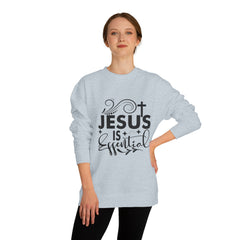 Christian Motivational Sweatshirt - Jesus is Essential, Faith Apparel, Unisex Fashion, Everyday Wear, Perfect Gift for Believers