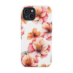 Floral Magnetic Phone Case, Stylish Flower Phone Cover, Durable Magnetic Tough Case, Trendy Floral Design Case, Perfect Gift for Her
