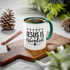 Colorful Jesus is Essential Mug, Faith-inspired Coffee Cup, Christian Gift, Religious Mug, Inspirational Drinkware