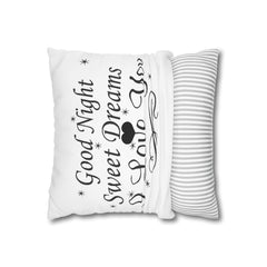 Romantic Quote Cushion, Good Night Pillow, Sweet Dreams Decor, Love Gift, Bedroom Accent