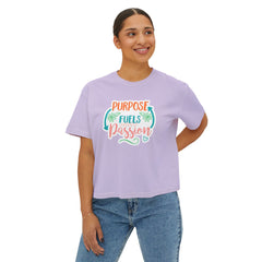 Women's Motivational Boxy Tee, Casual T-Shirt, Inspirational Gift, Self-Worth Apparel, Perfect for Everyday Wear, Confidence Boost