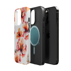 Floral Magnetic Phone Case, Stylish Flower Phone Cover, Durable Magnetic Tough Case, Trendy Floral Design Case, Perfect Gift for Her
