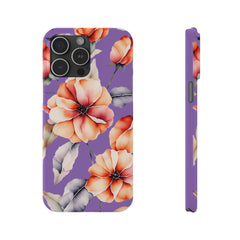 Floral Slim Phone Case, Stylish Phone Cover, Feminine Phone Accessory, Spring Gift, Flower Pattern Design