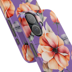 Floral Slim Phone Case, Stylish Phone Cover, Feminine Phone Accessory, Spring Gift, Flower Pattern Design