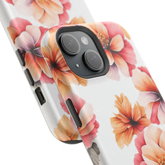 Floral Magnetic Phone Case, Stylish Flower Phone Cover, Durable Magnetic Tough Case, Trendy Floral Design Case, Perfect Gift for Her