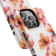 Floral Magnetic Phone Case, Stylish Flower Phone Cover, Durable Magnetic Tough Case, Trendy Floral Design Case, Perfect Gift for Her