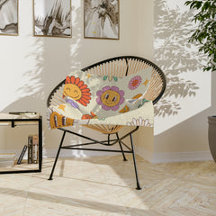 Whimsical Flower Blanket - Cozy Floral Microfiber Throw for Kids, Home Decor, Spring Celebrations, Gift Idea for Birthdays