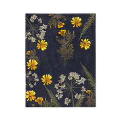 Floral Velveteen Microfiber Blanket - Cozy Gift for Nature Lovers, Home Decor, Bed Linens, Camping Essentials, Spring Vibes, Botanical Print