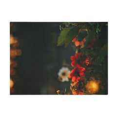 Cozy Floral Fleece Blanket, Soft Blanket for Home Decor, Gift for Her, Snuggle Blanket, Couch Throw for Any Season