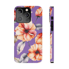 Floral Slim Phone Case, Stylish Phone Cover, Feminine Phone Accessory, Spring Gift, Flower Pattern Design