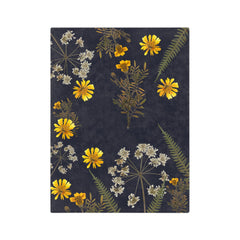 Floral Velveteen Microfiber Blanket - Cozy Gift for Nature Lovers, Home Decor, Bed Linens, Camping Essentials, Spring Vibes, Botanical Print