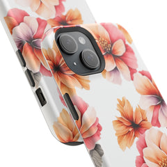 Floral Magnetic Phone Case, Stylish Flower Phone Cover, Durable Magnetic Tough Case, Trendy Floral Design Case, Perfect Gift for Her