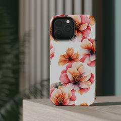 Floral Magnetic Phone Case, Stylish Flower Phone Cover, Durable Magnetic Tough Case, Trendy Floral Design Case, Perfect Gift for Her