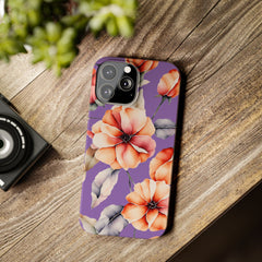 Floral Slim Phone Case, Stylish Phone Cover, Feminine Phone Accessory, Spring Gift, Flower Pattern Design