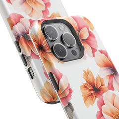 Floral Magnetic Phone Case, Stylish Flower Phone Cover, Durable Magnetic Tough Case, Trendy Floral Design Case, Perfect Gift for Her