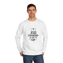 Inspirational Crew Sweatshirt - Jesus Changed My Life, Faith Apparel, Christian Gift, Unisex Sweatshirt, Cozy Religious Wear