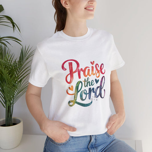 Unisex Graphic Tee: Praise the Lord, Religious Shirt, Faith Apparel, Inspirational T-Shirt, Christian Gift, Casual Wear