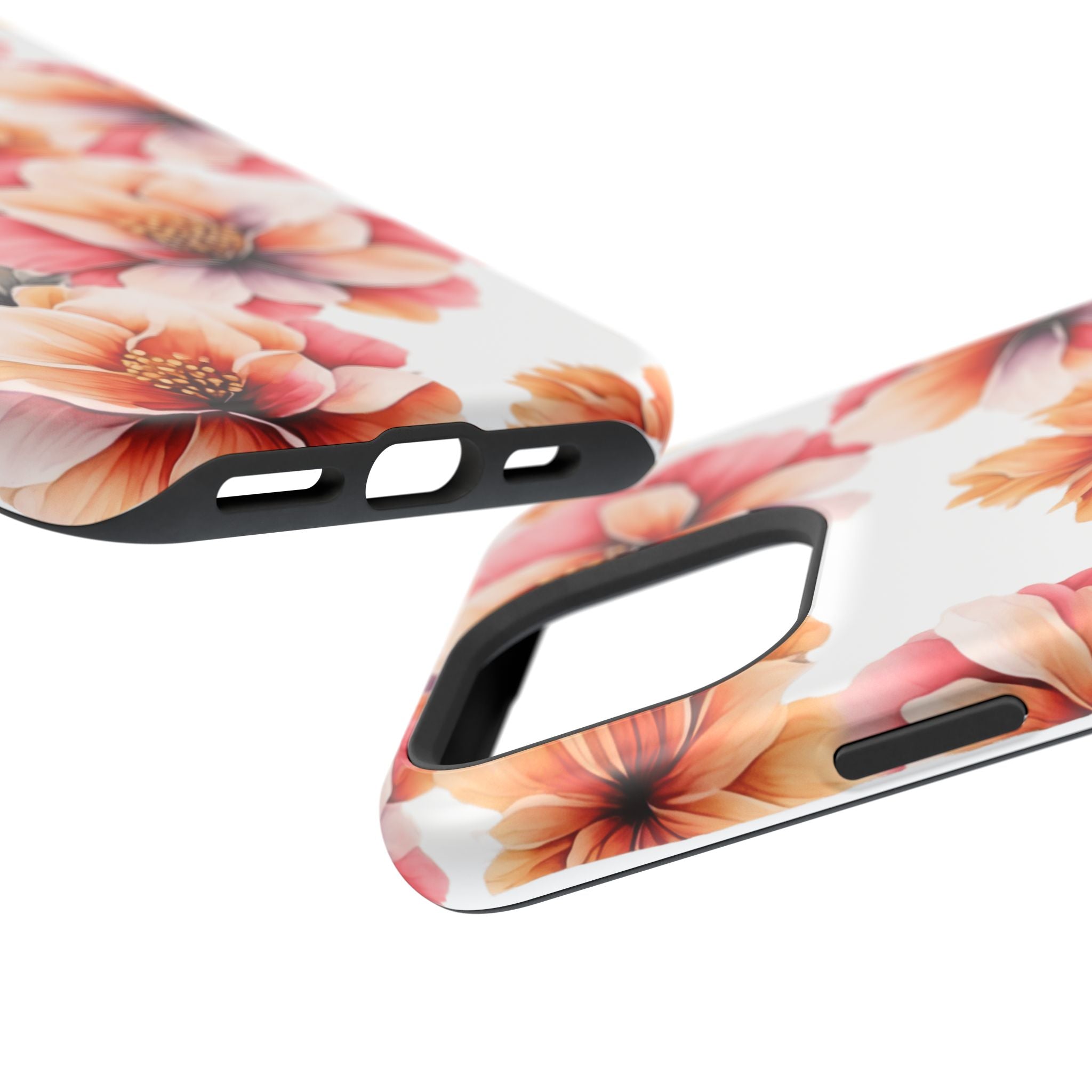 Floral Magnetic Phone Case, Stylish Flower Phone Cover, Durable Magnetic Tough Case, Trendy Floral Design Case, Perfect Gift for Her