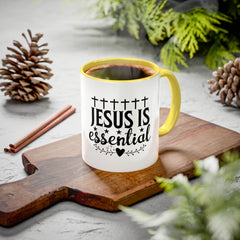 Colorful Jesus is Essential Mug, Faith-inspired Coffee Cup, Christian Gift, Religious Mug, Inspirational Drinkware