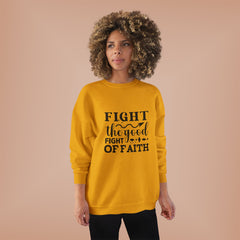 Inspirational Eco-Friendly Crewneck Sweatshirt | Fight the Good Fight of Faith, Motivational Gift, Unisex Apparel, Casual Wear, [...]