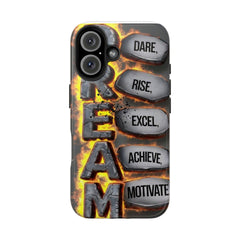 Inspirational Phone Case - Dare, Rise, Excel, Achieve, Motivate | Custom Tough Cases, Motivational Gifts, Phone Accessories, Unique [...]