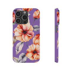 Floral Slim Phone Case, Stylish Phone Cover, Feminine Phone Accessory, Spring Gift, Flower Pattern Design