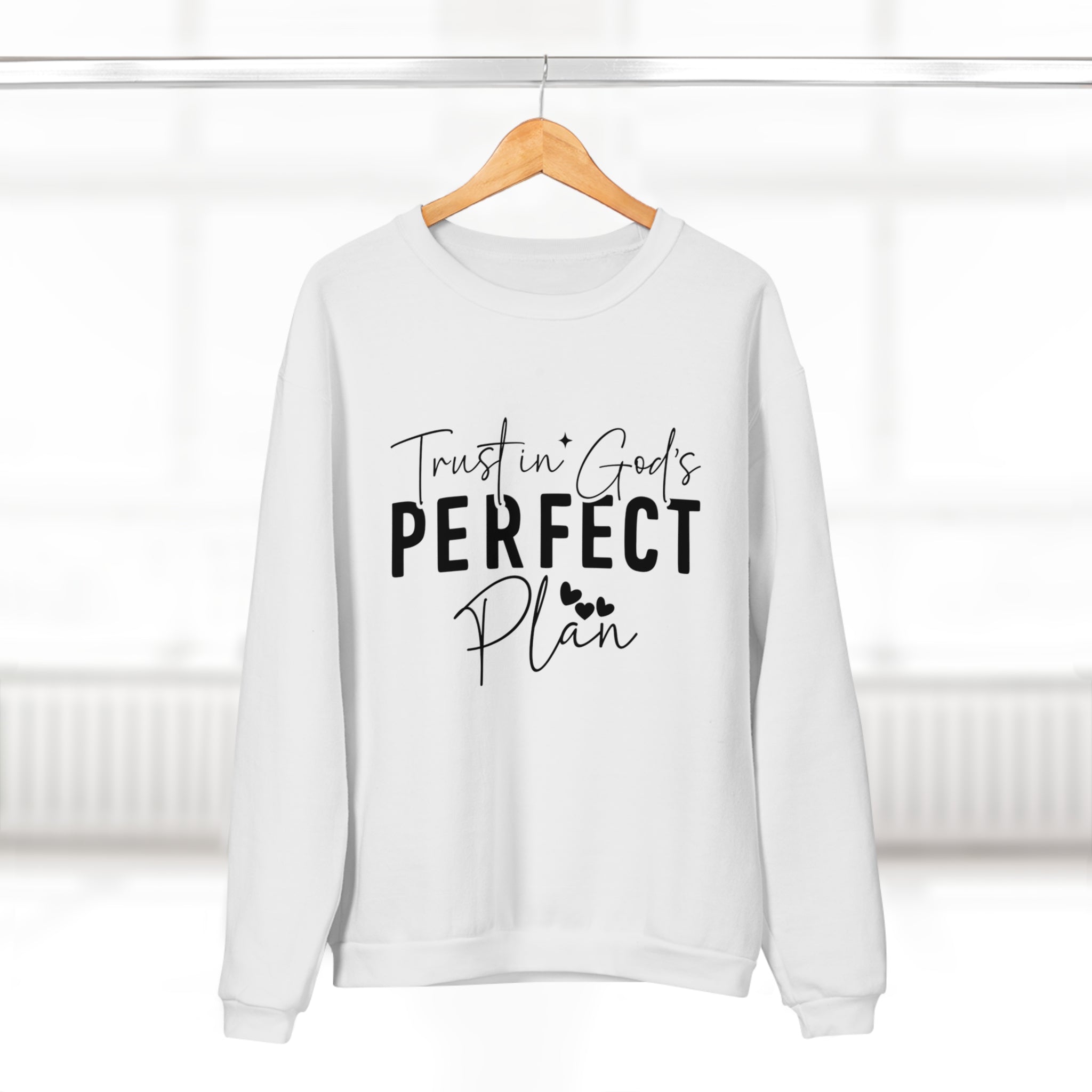 Inspirational Unisex Crew Neck Sweatshirt - Trust in God's Perfect Plan, Cozy Christian Apparel, Gift for Faith Lovers, Inspirational [...]