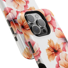 Floral Magnetic Phone Case, Stylish Flower Phone Cover, Durable Magnetic Tough Case, Trendy Floral Design Case, Perfect Gift for Her