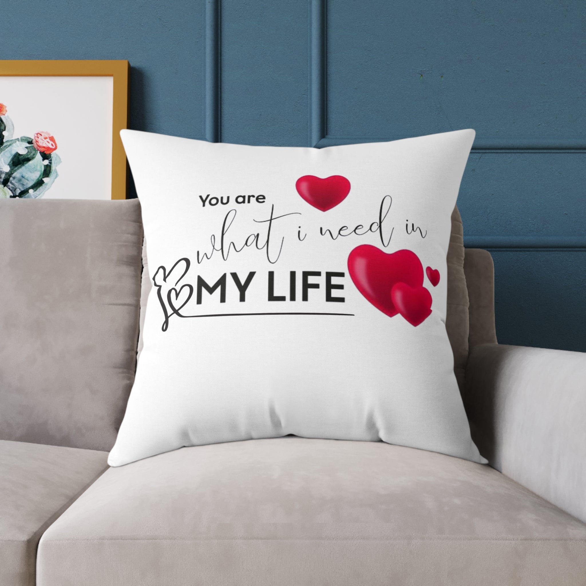 Love Quote Pillow, Decorative Cushion, Valentine's Gift, Home Decor, Cozy Accent Pillow, Heartfelt Gift Idea