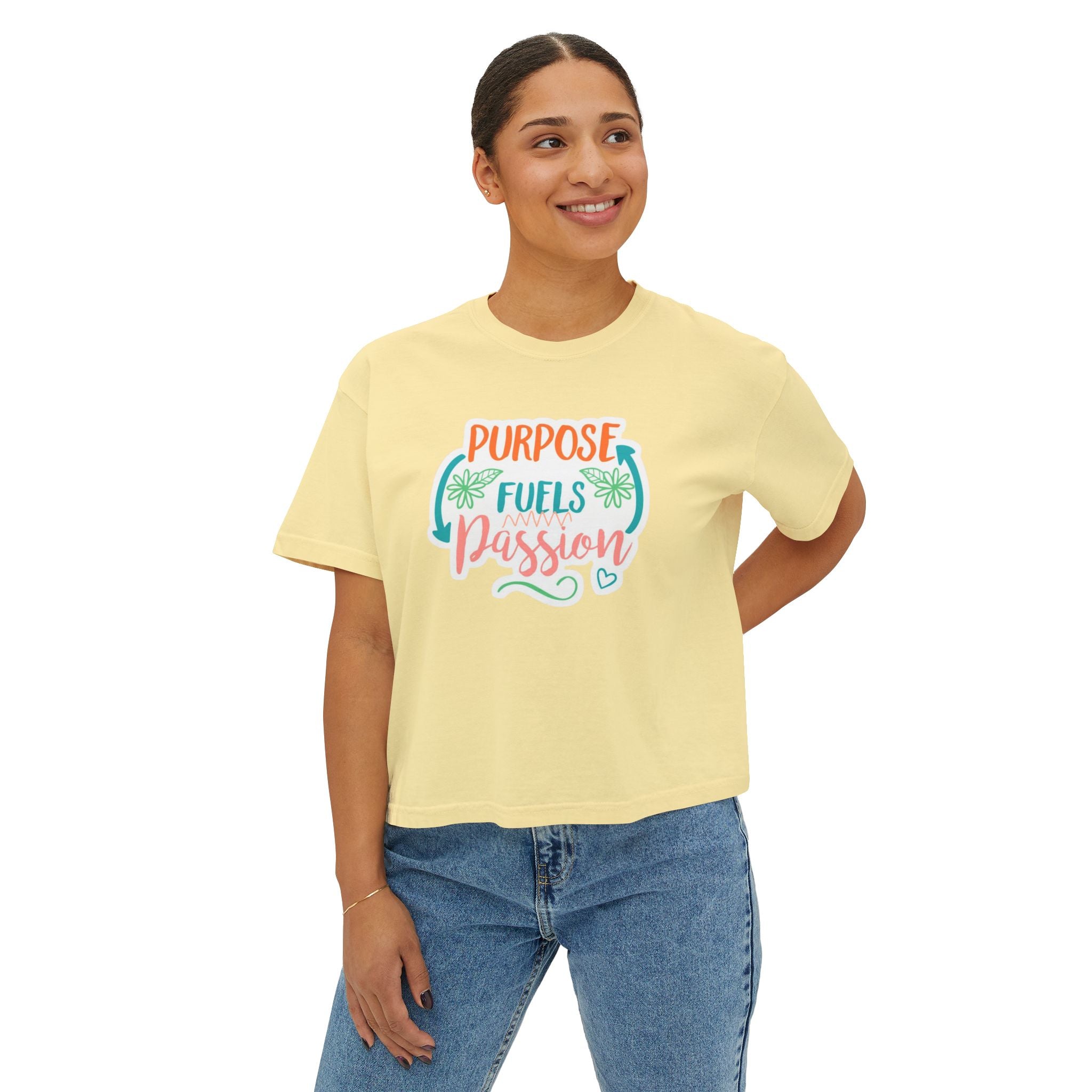 Women's Motivational Boxy Tee, Casual T-Shirt, Inspirational Gift, Self-Worth Apparel, Perfect for Everyday Wear, Confidence Boost