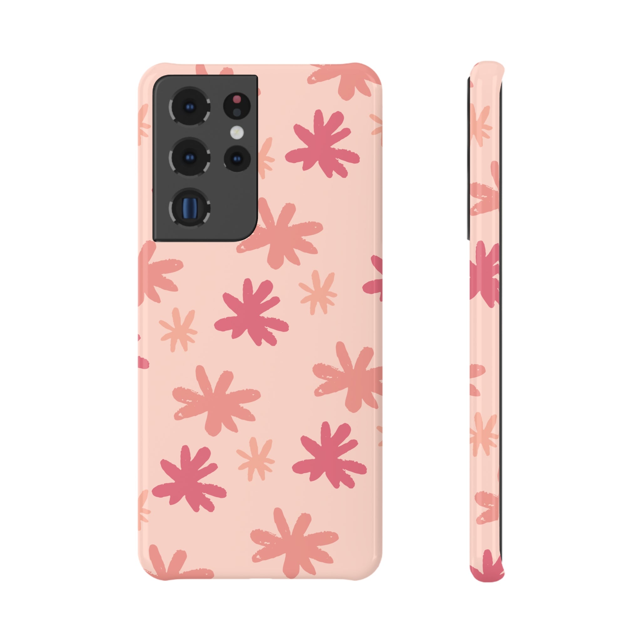 Chic Floral Phone Case, Slim Snap Case, Flower Pattern Phone Cover, Trendy Tech Accessory, Gift for Her, Summer Vibes