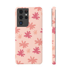 Chic Floral Phone Case, Slim Snap Case, Flower Pattern Phone Cover, Trendy Tech Accessory, Gift for Her, Summer Vibes