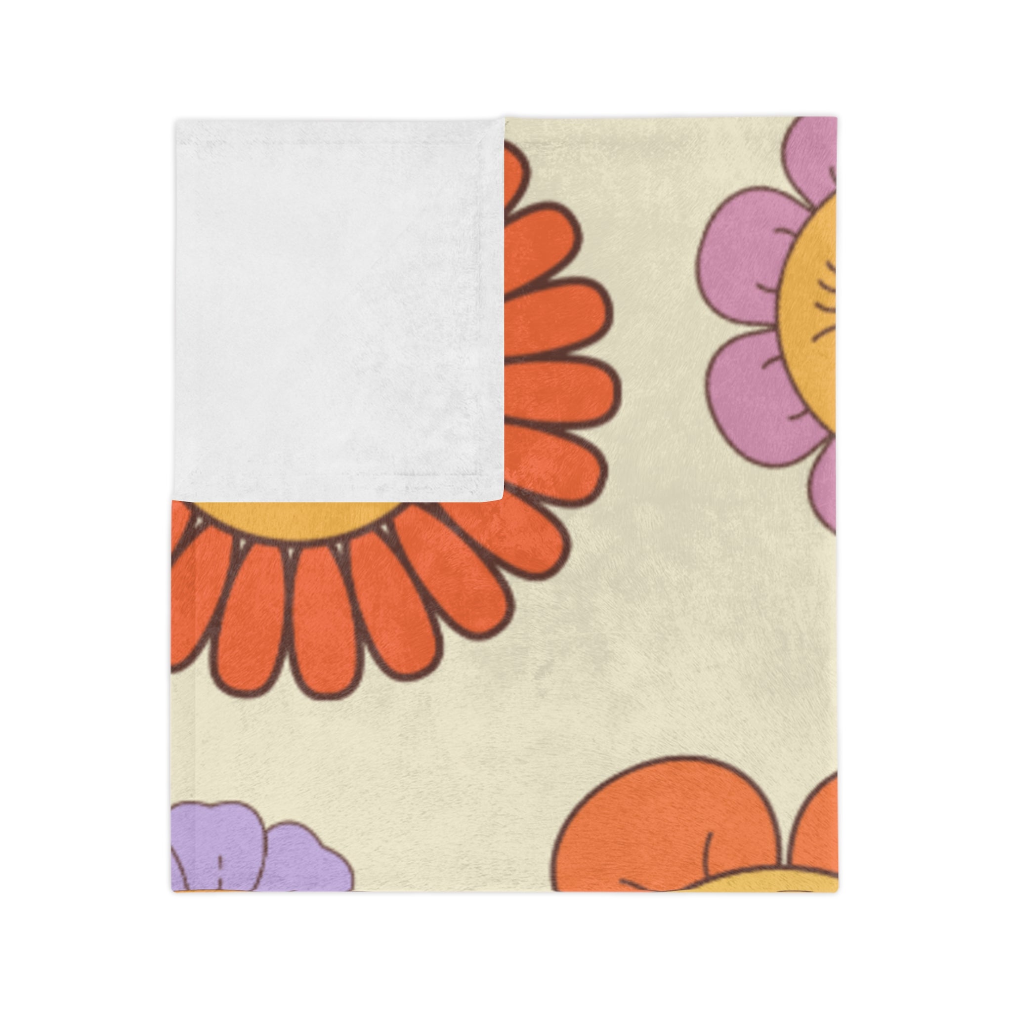 Whimsical Flower Blanket - Cozy Floral Microfiber Throw for Kids, Home Decor, Spring Celebrations, Gift Idea for Birthdays