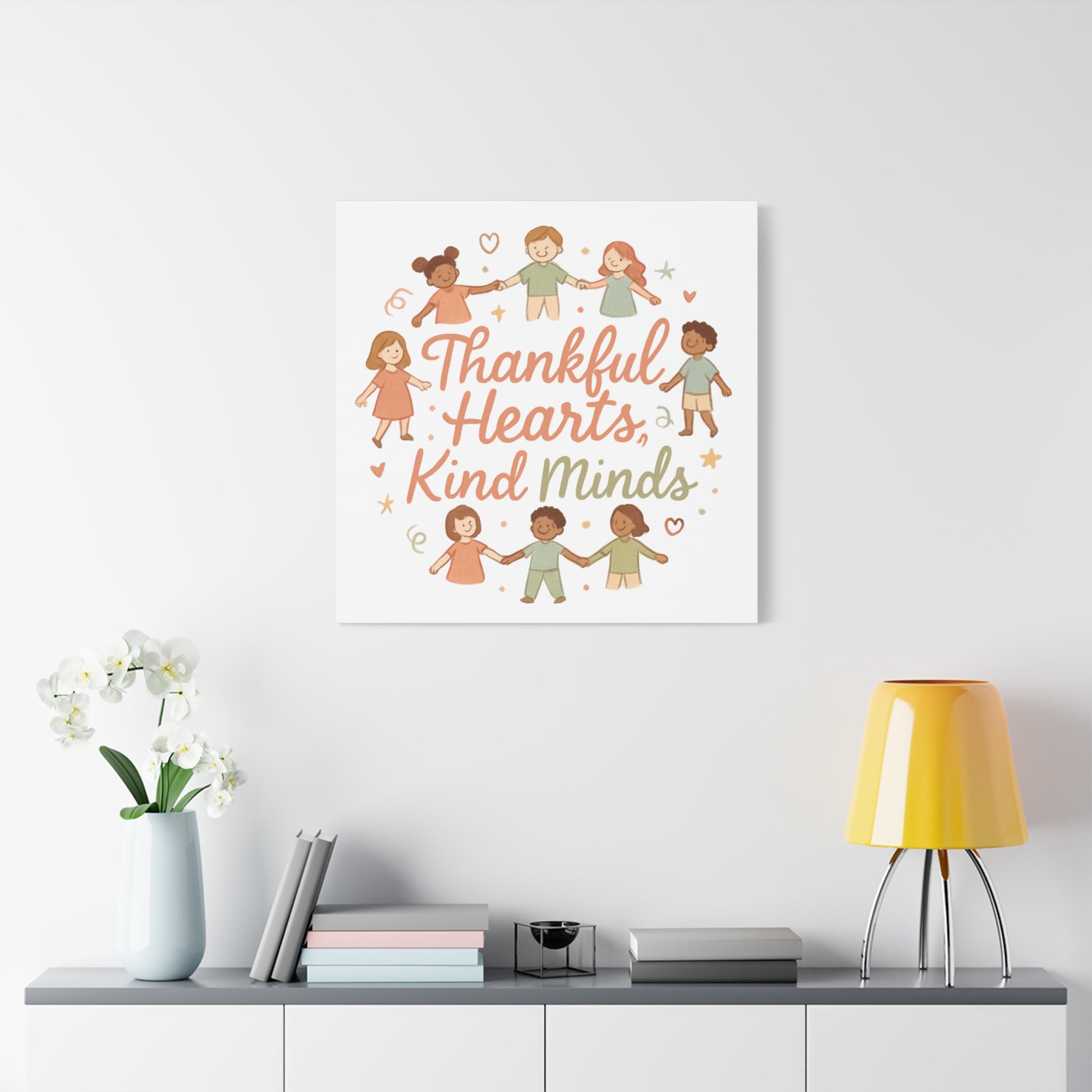 Thankful Hearts, Kind Minds Canvas