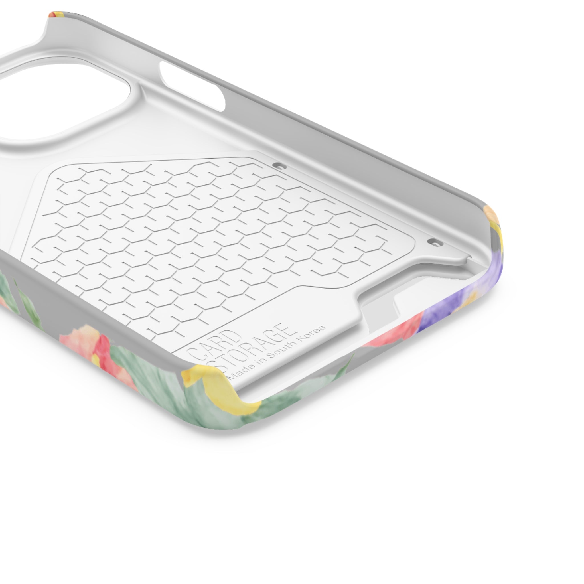 Floral Print Phone Case with Card Holder, Cute Phone Accessory, Gift for Her, Spring Vibes, Functional Phone Wallet