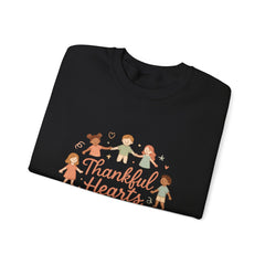 Thankful Hearts Kind Minds Sweatshirt — Kids Diversity Friends Crewneck