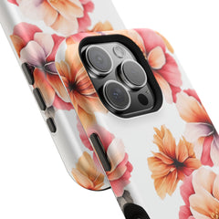 Floral Magnetic Phone Case, Stylish Flower Phone Cover, Durable Magnetic Tough Case, Trendy Floral Design Case, Perfect Gift for Her