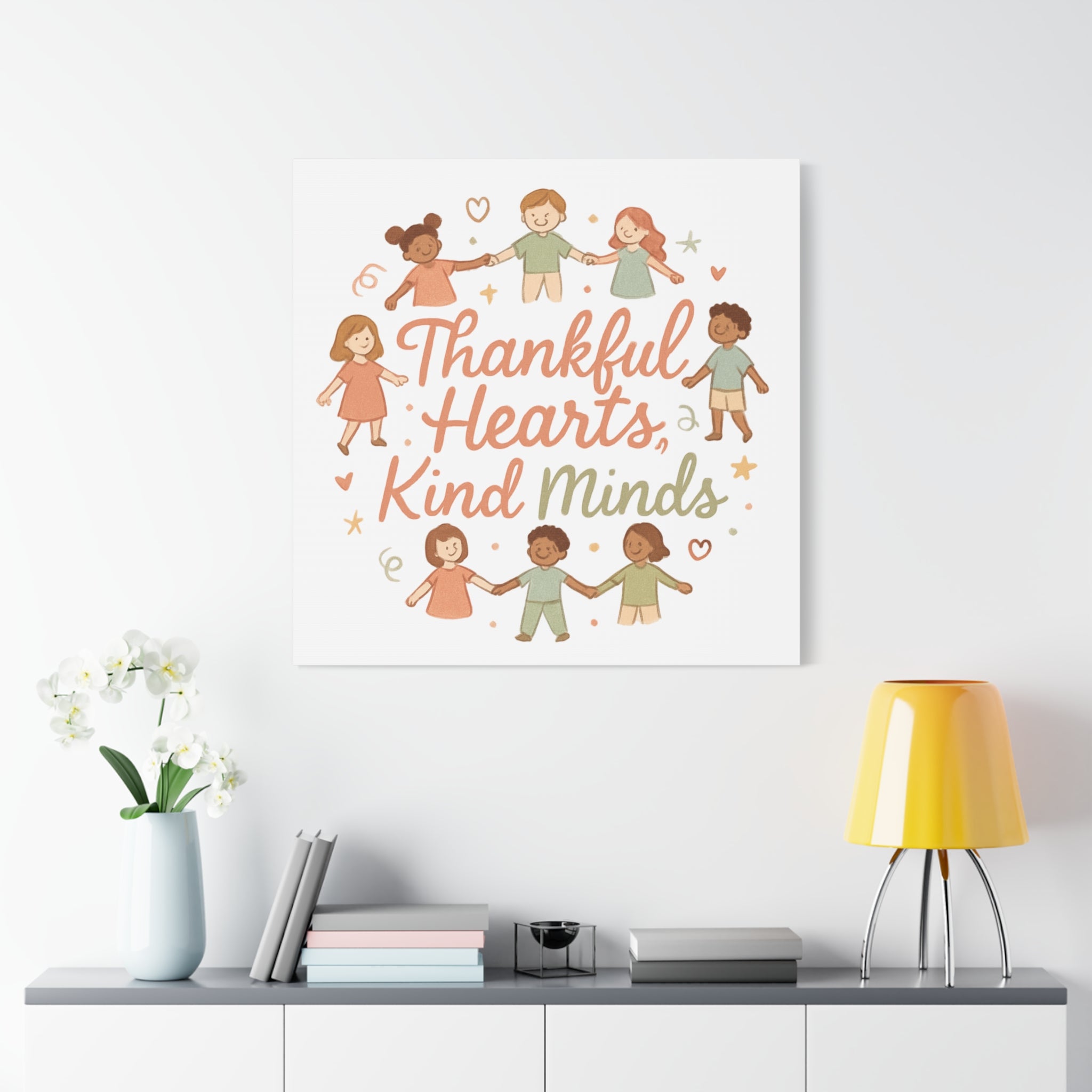 Thankful Hearts, Kind Minds Canvas