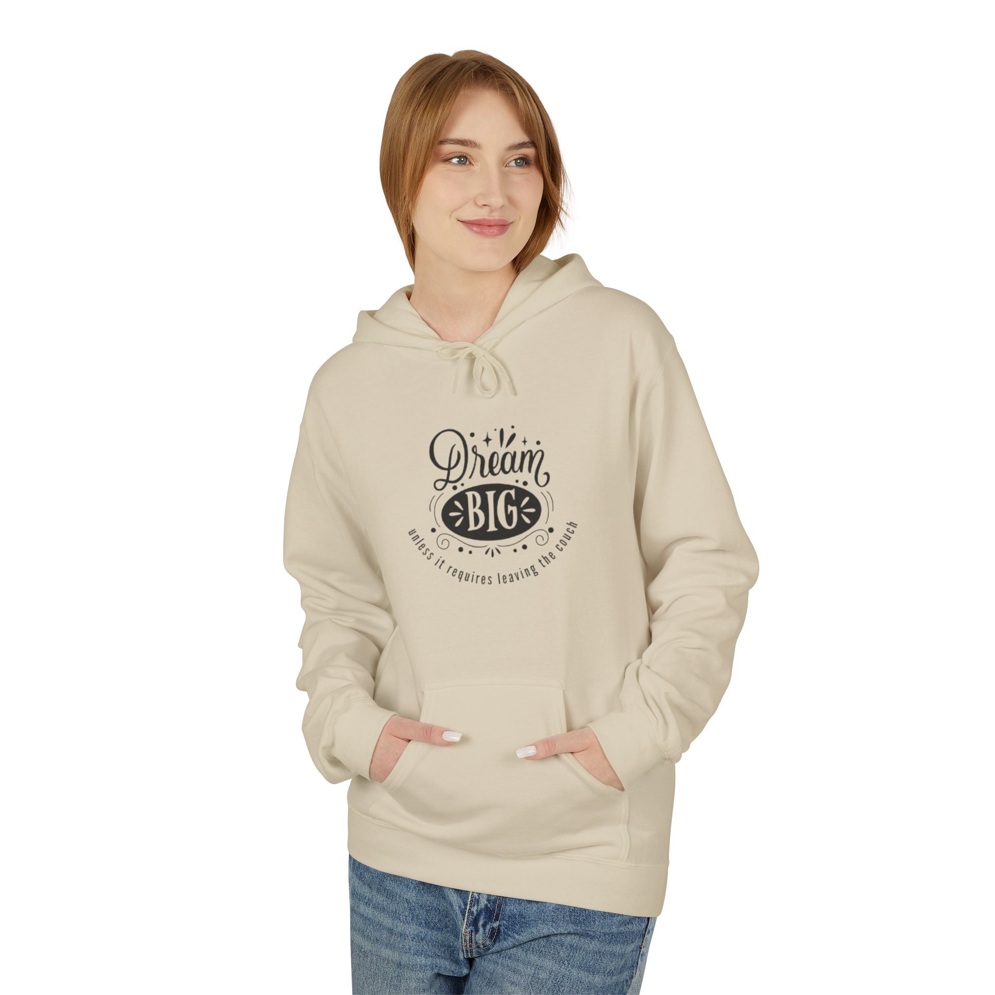 Cozy Inspirational Hoodie for Dreamers, Motivational Sweatshirt, Gift for Dreamers, Unisex Fleece Pullover, Relaxed Casualwear
