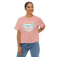 Women's Motivational Boxy Tee, Casual T-Shirt, Inspirational Gift, Self-Worth Apparel, Perfect for Everyday Wear, Confidence Boost