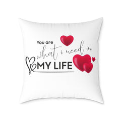 Love Quote Pillow, Decorative Cushion, Valentine's Gift, Home Decor, Cozy Accent Pillow, Heartfelt Gift Idea