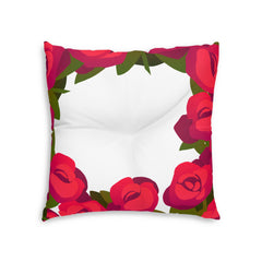 Thinking of You Tufted Floor Pillow | Cozy Rose Decorative Cushion | Gift for Her | Home Decor | Valentine's Day | Living Room Accent