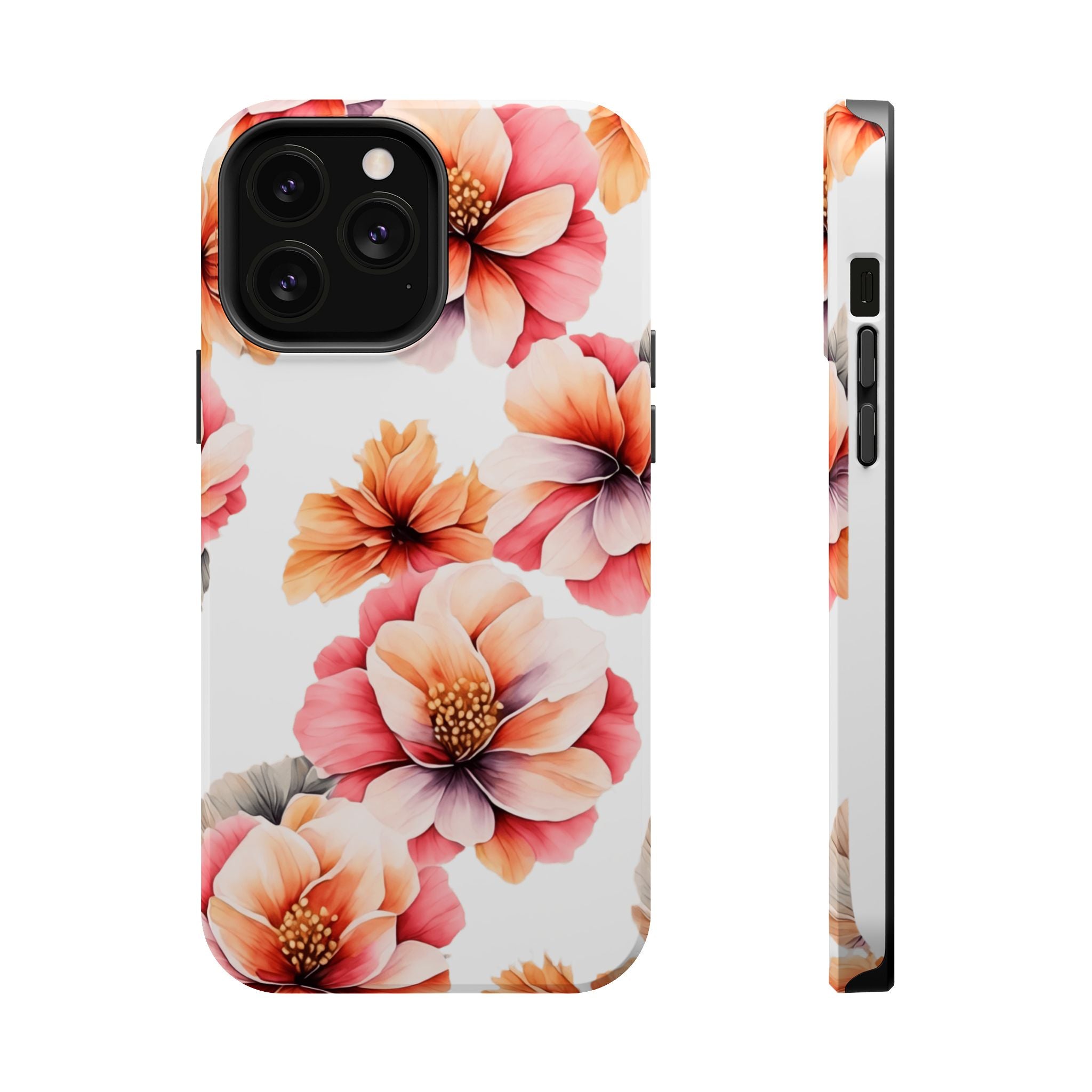 Floral Magnetic Phone Case, Stylish Flower Phone Cover, Durable Magnetic Tough Case, Trendy Floral Design Case, Perfect Gift for Her