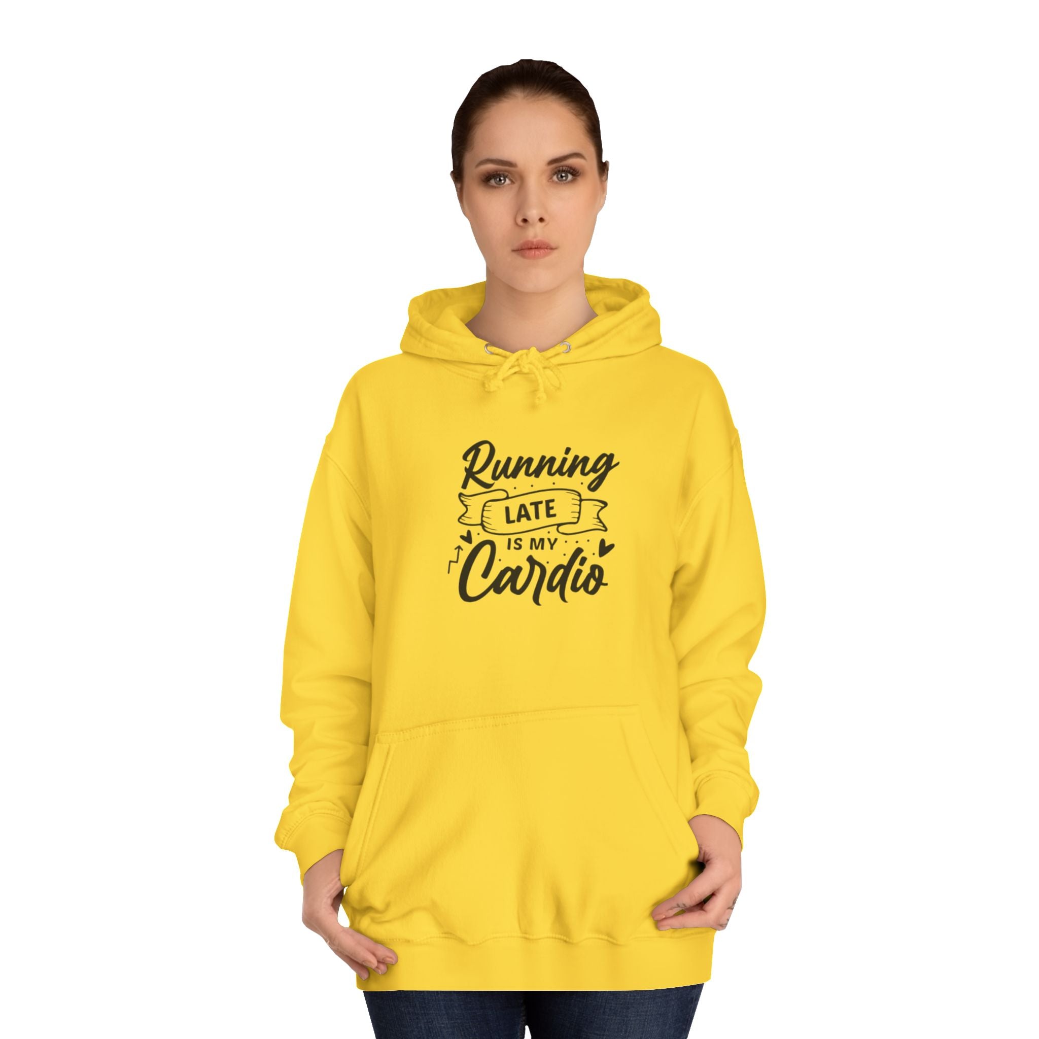 Running Late is My Cardio Unisex Hoodie, Casual Sweatshirt, Fitness Gift, College Apparel, Funny Hoodie