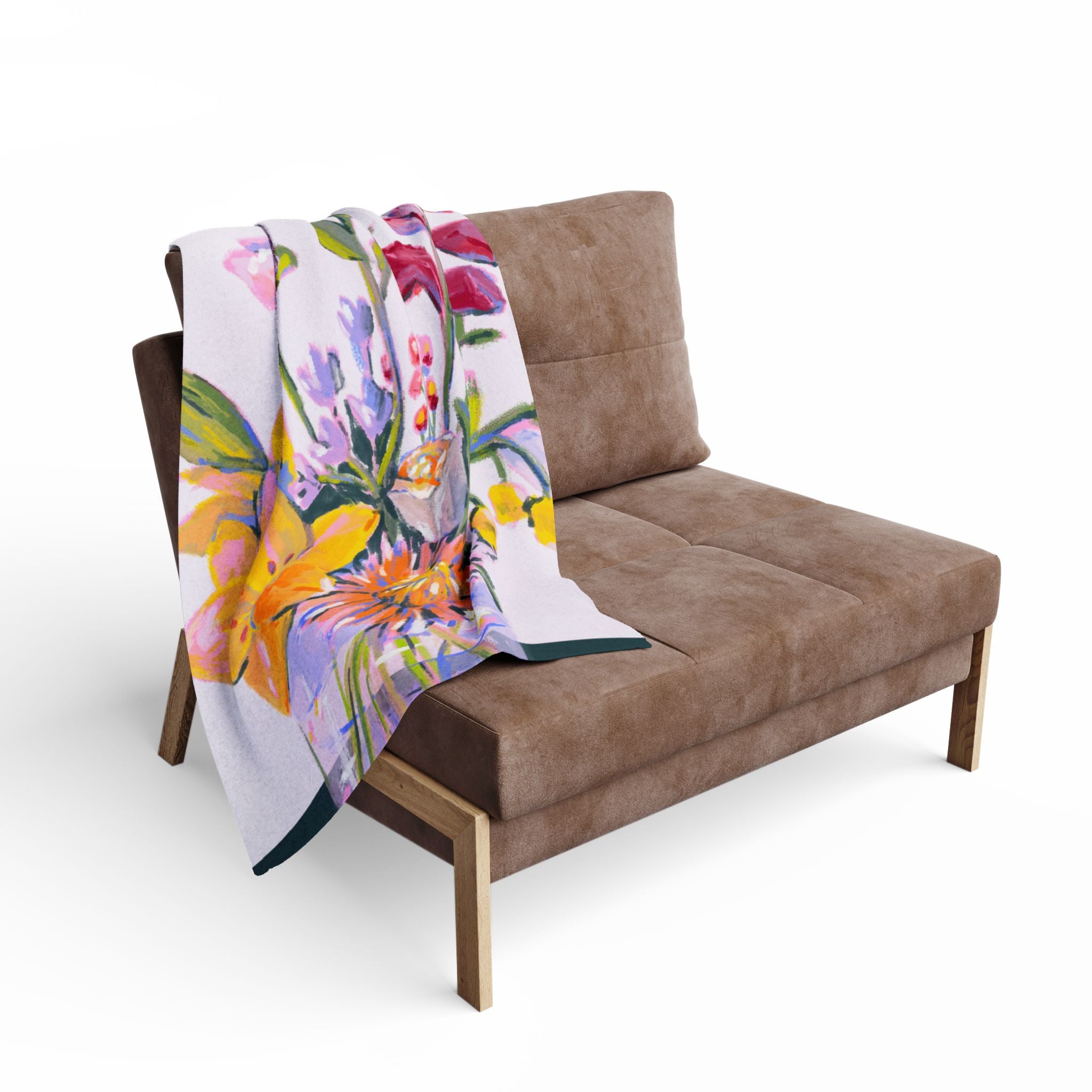 Vibrant Floral Arctic Fleece Blanket | Cozy Decor, Gift for Her, Home Essentials, Spring Decor, Wedding Gift