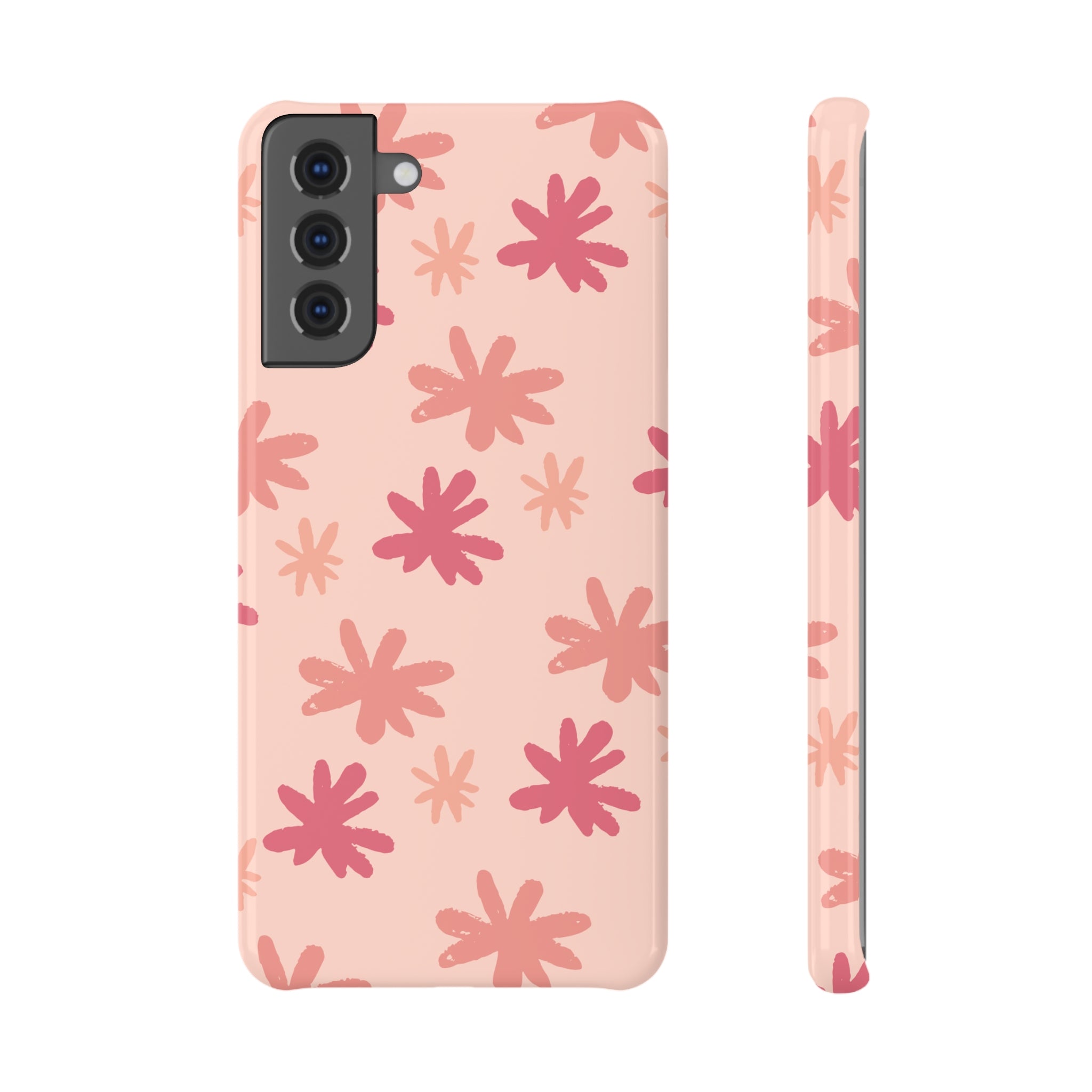 Chic Floral Phone Case, Slim Snap Case, Flower Pattern Phone Cover, Trendy Tech Accessory, Gift for Her, Summer Vibes