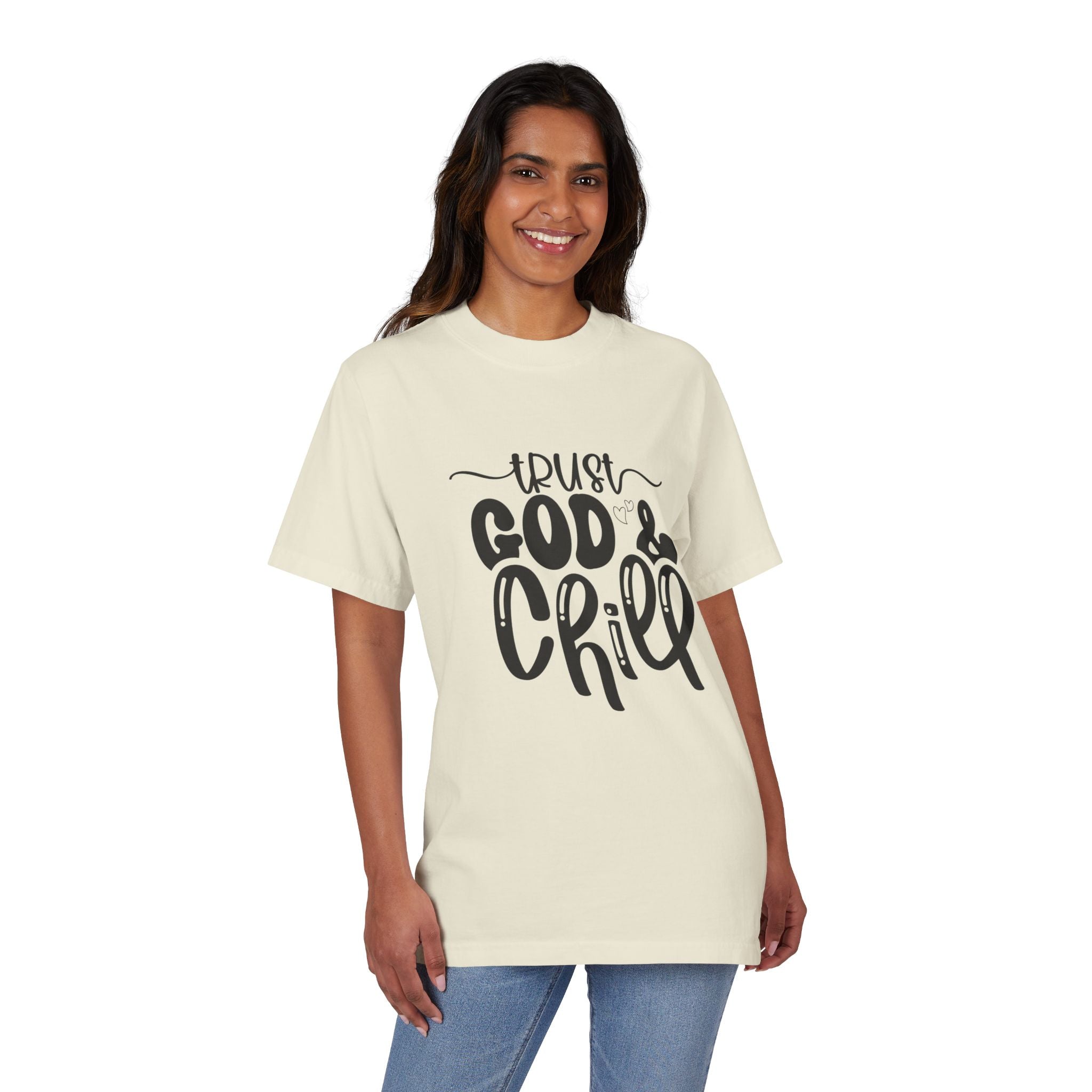 Trust God & Chill Unisex Drop-Shoulder T-Shirt | Relaxed Style Tee for Faith Lovers, Comfortable Casual Wear, Gift for Friends, [...]