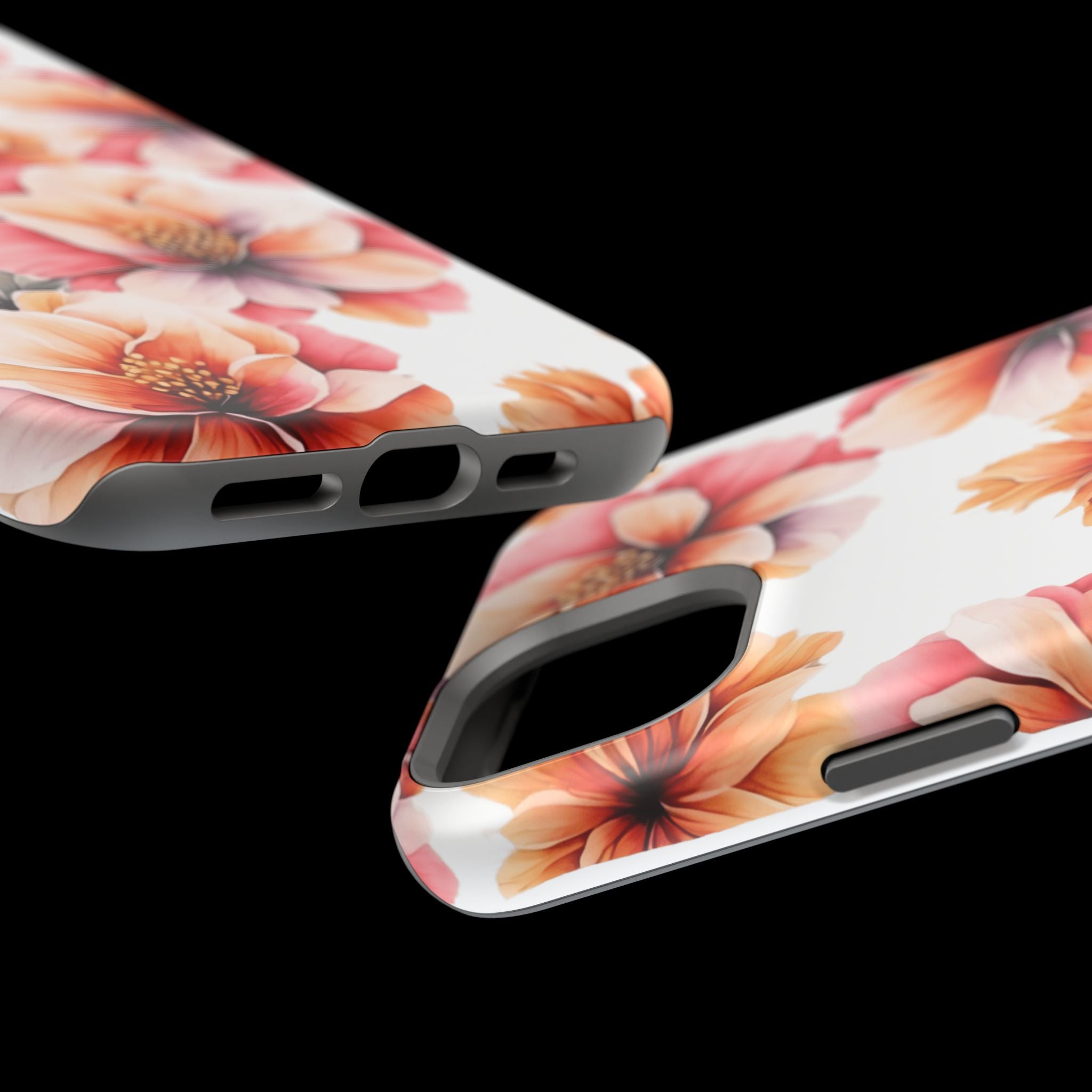 Floral Magnetic Phone Case, Stylish Flower Phone Cover, Durable Magnetic Tough Case, Trendy Floral Design Case, Perfect Gift for Her